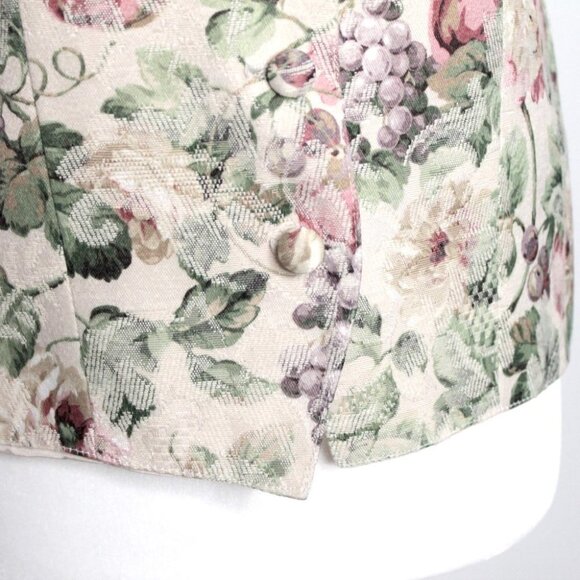 Vintage 90s Northern Traditions Floral Vest  Size M Unisex - Picture 6 of 12